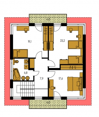 Grundriss des Obergeschosses - TENUITY 501